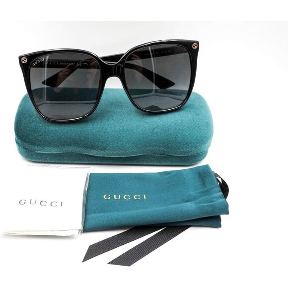 Gucci Square Polarized Aviator Women Black Lightness Sunglasses - Picture 6 of 6